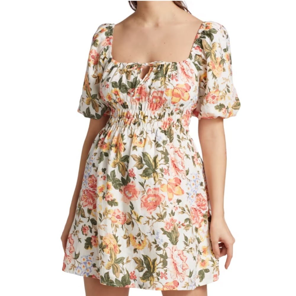 Faithfull the Brand Le Temps Des Fleur Nikoleta Linen Dress